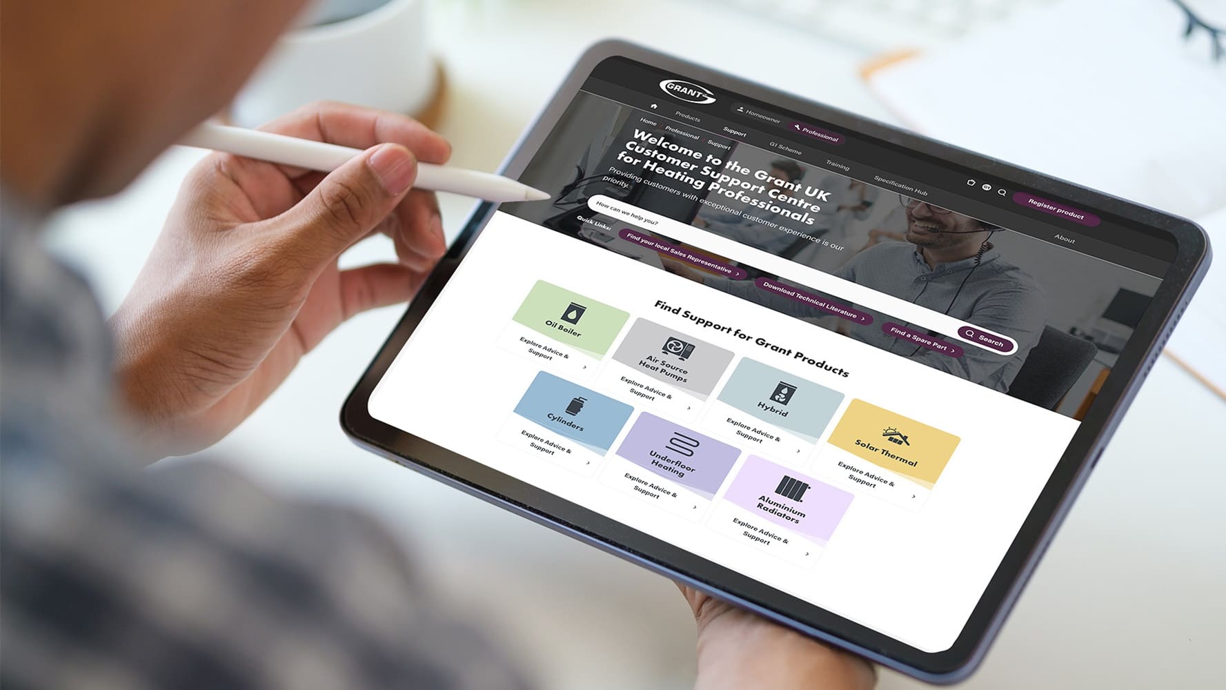 New online Customer Support Centre enhances Grant UK’s installer provision