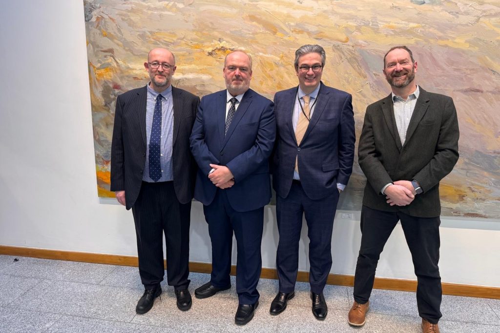 Image: left to right: Ken Cronin (UKIFDA), Nicolas Browne (GAC UK & Ireland), Kevin McPartlan (Fuels for Ireland), and David Blevings (OFTEC Ireland)